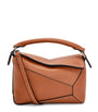 LOEWE Brown Mini Leather Puzzle Edge Top-Handle Bag