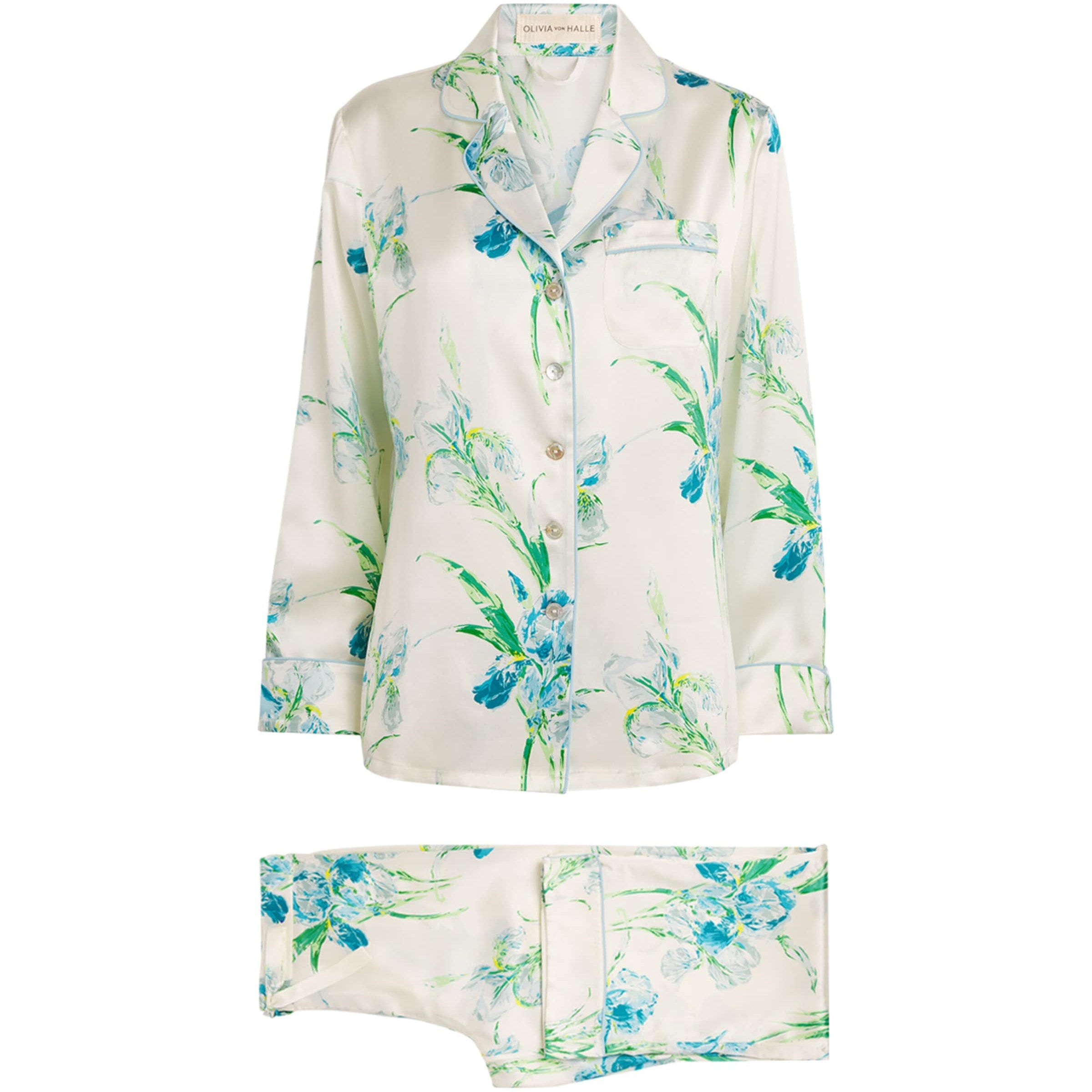 Silk Floral Lila Asterias Pyjama Set