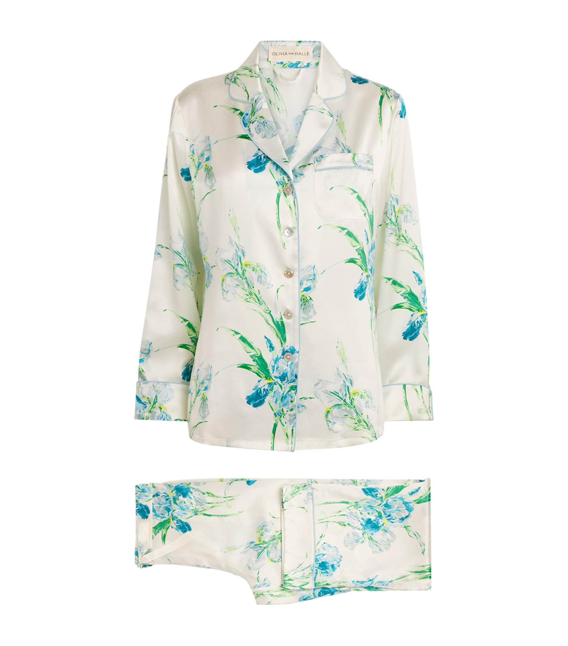 Silk Floral Lila Asterias Pyjama Set