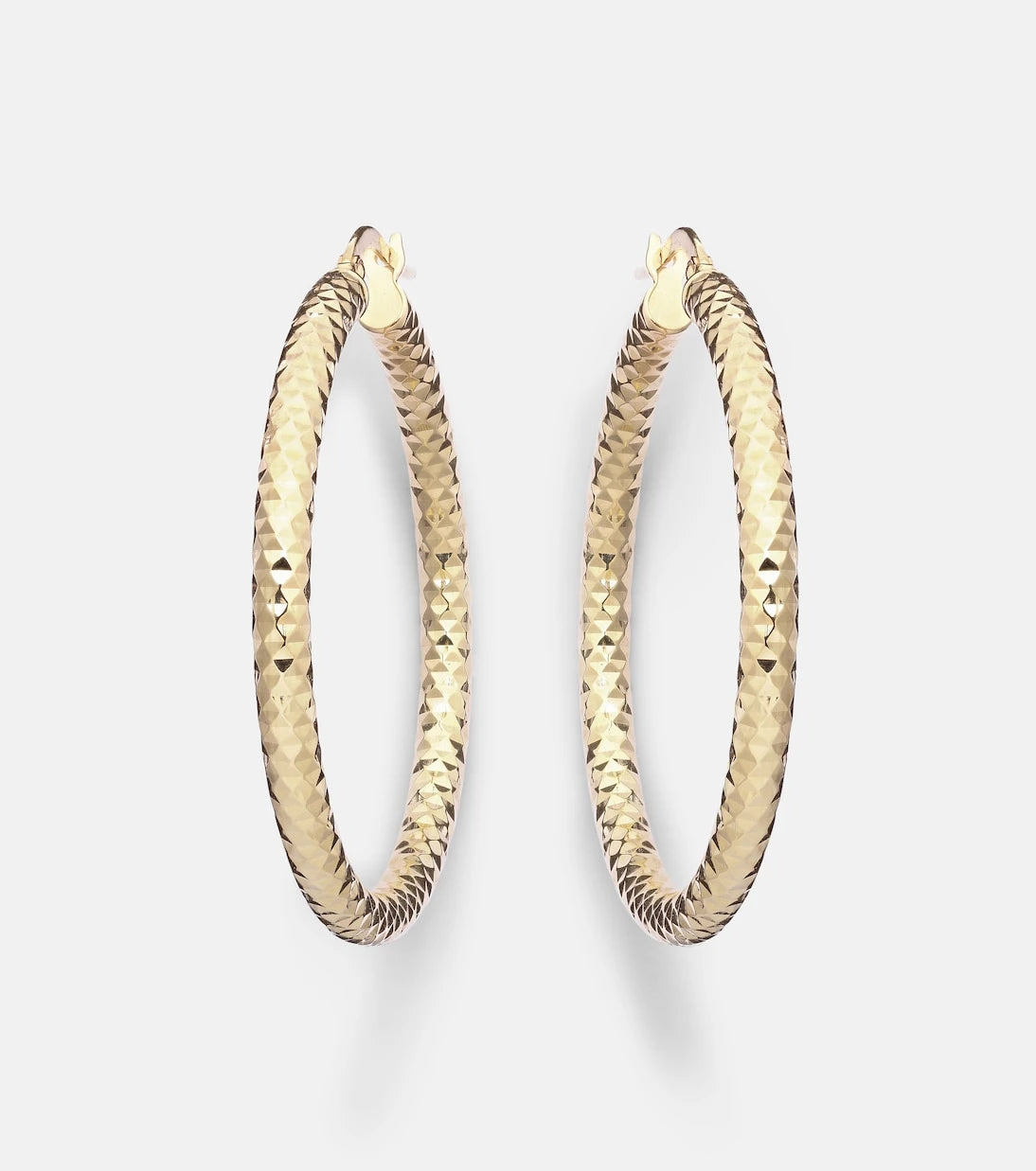 Stone and Strand - Bold Sparkle Medium 14kt gold hoop earrings
