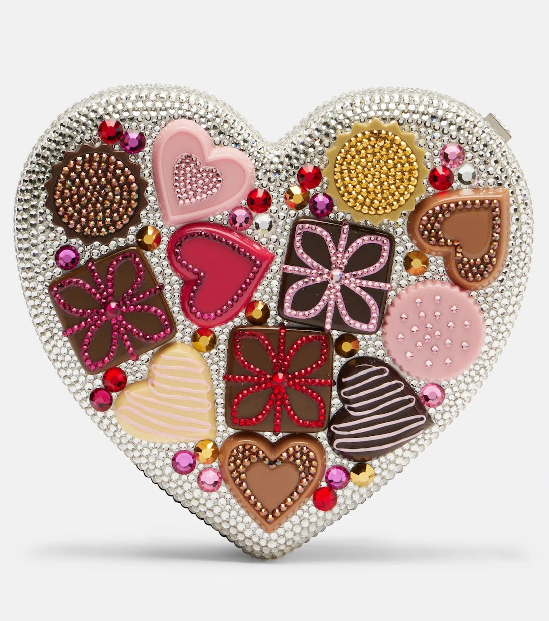 Judith Leiber Couture - Heart Small crystal-embellished clutch