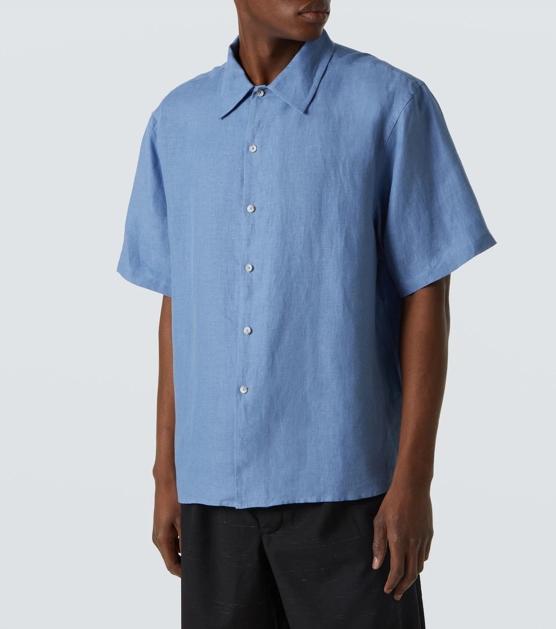 Commas - Linen bowling shirt