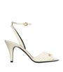 Valentino Garavani White Leather Ladycrush Heeled Sandals 85