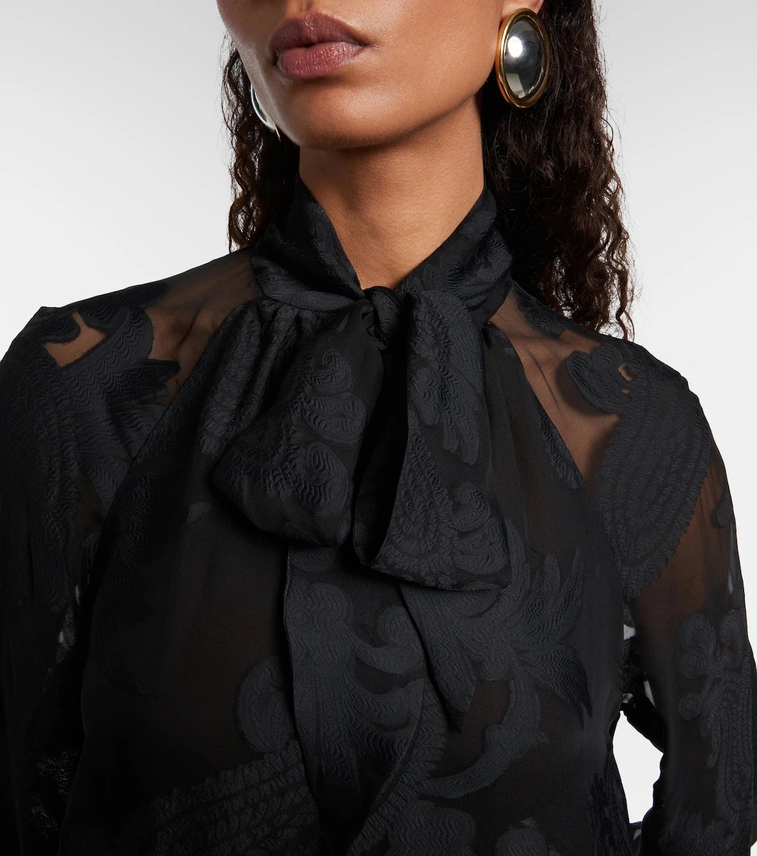 Etro - Paisley tie-neck blouse