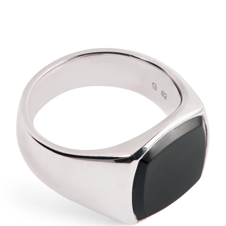 Tom Wood Polished Onyx Kay Signet Ring