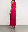 VALENTI Pink Knitted One-Shoulder Maxi Dress