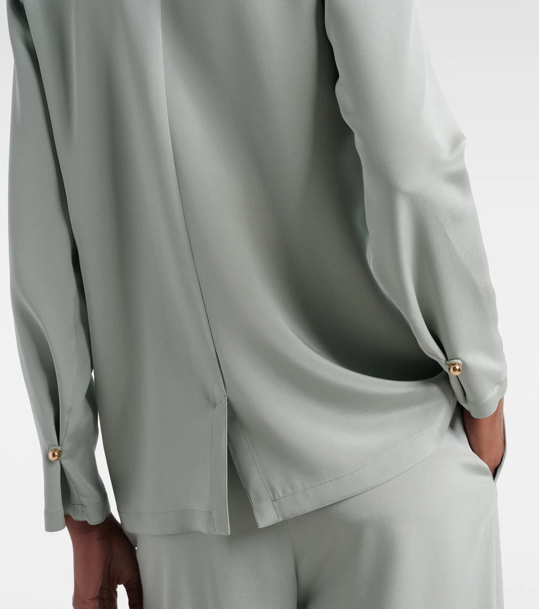 Max Mara - Aedo silk-blend satin shirt