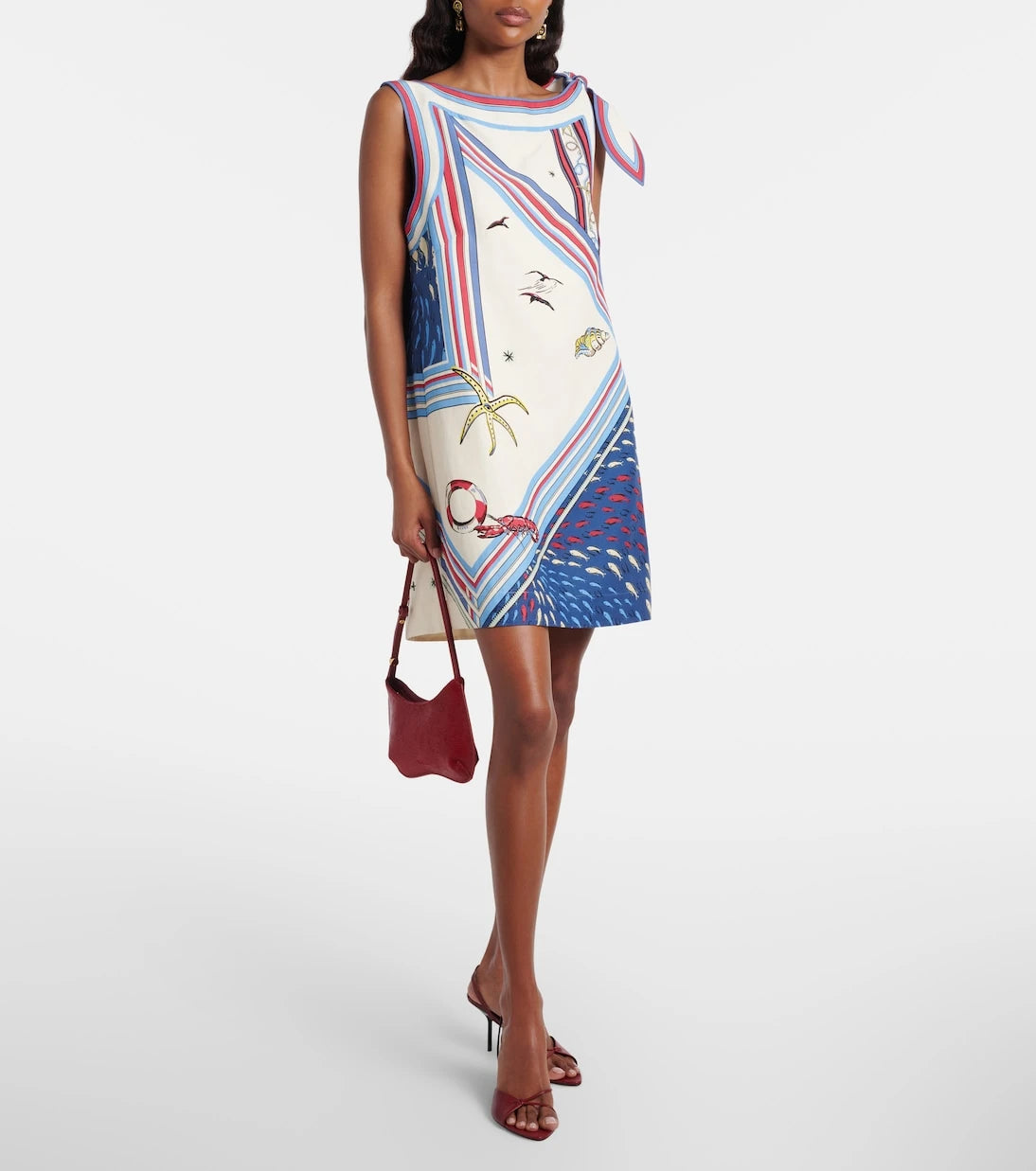 Alémais - Apollo bow-detail printed minidress