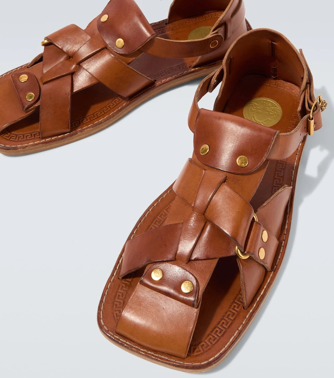 Versace - Souvenir leather fisherman sandals