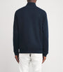 Polo Ralph Lauren Navy Cotton-Blend Quarter-Zip Sweater