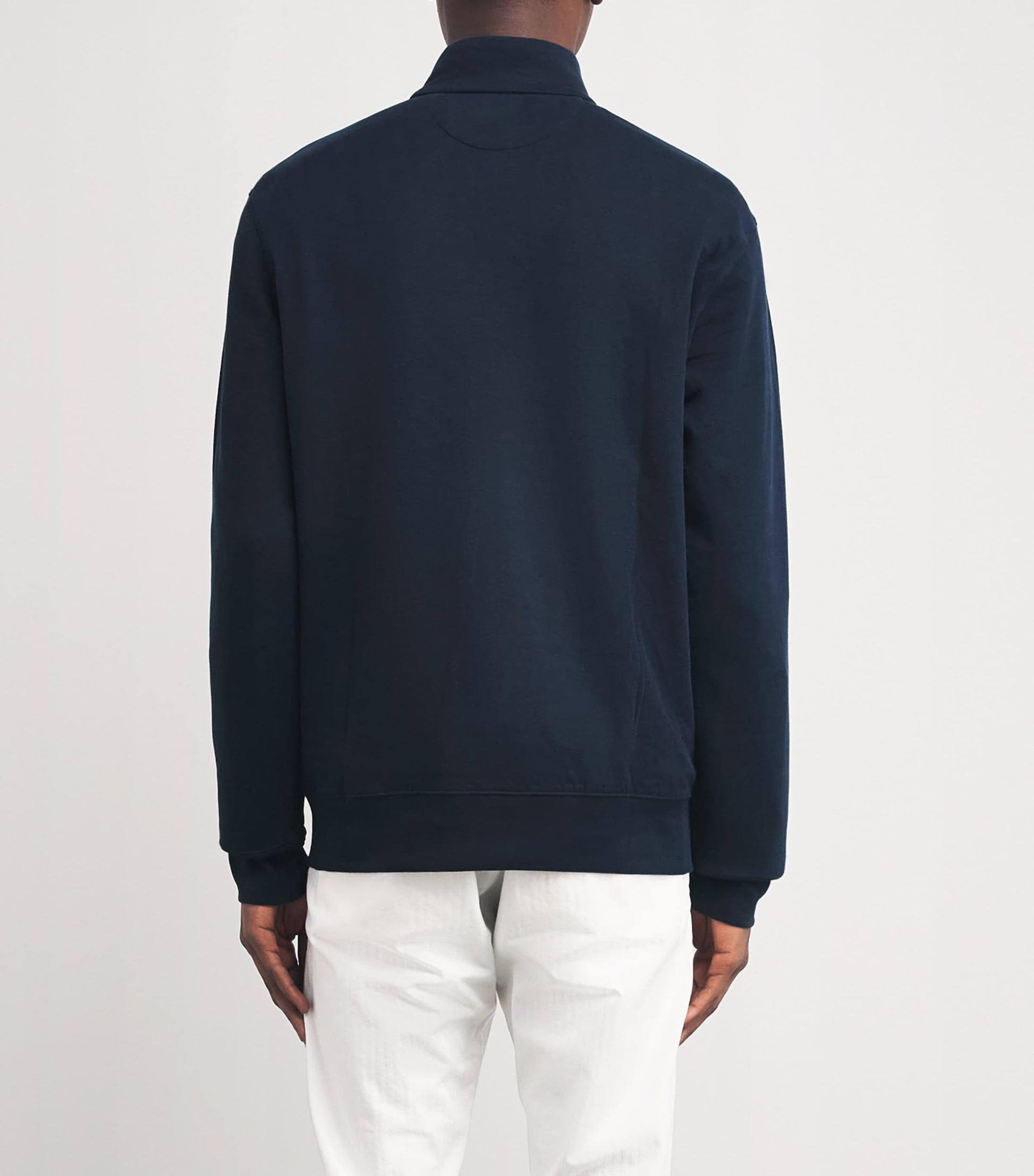 Polo Ralph Lauren Navy Cotton-Blend Quarter-Zip Sweater