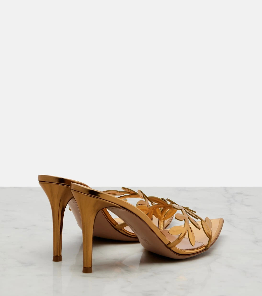 Gianvito Rossi - Flavia mirrored leather mules