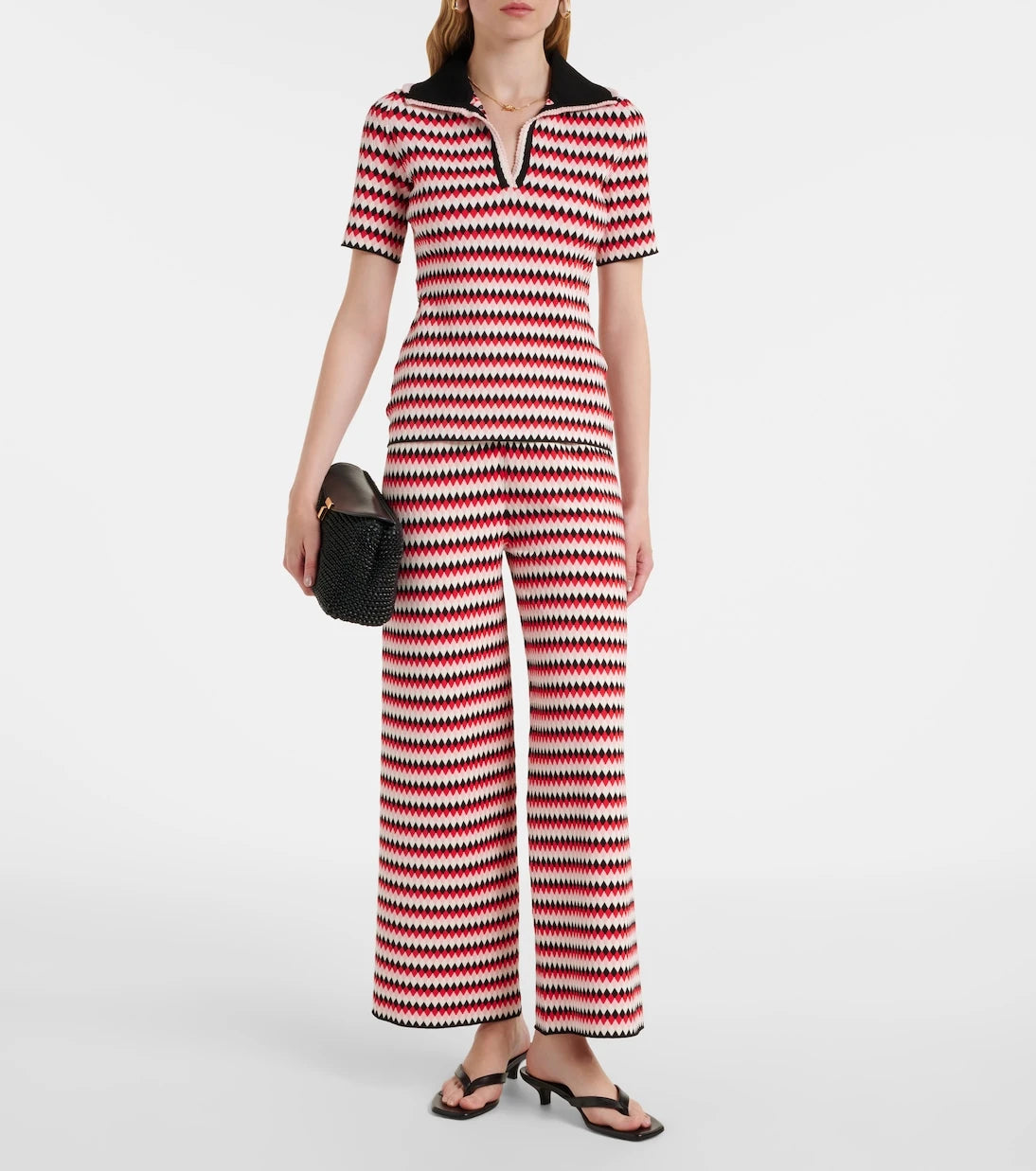 La DoubleJ - Checkers knitted polo