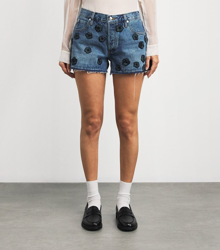 The Embellished Hang Denim Shorts JULIET