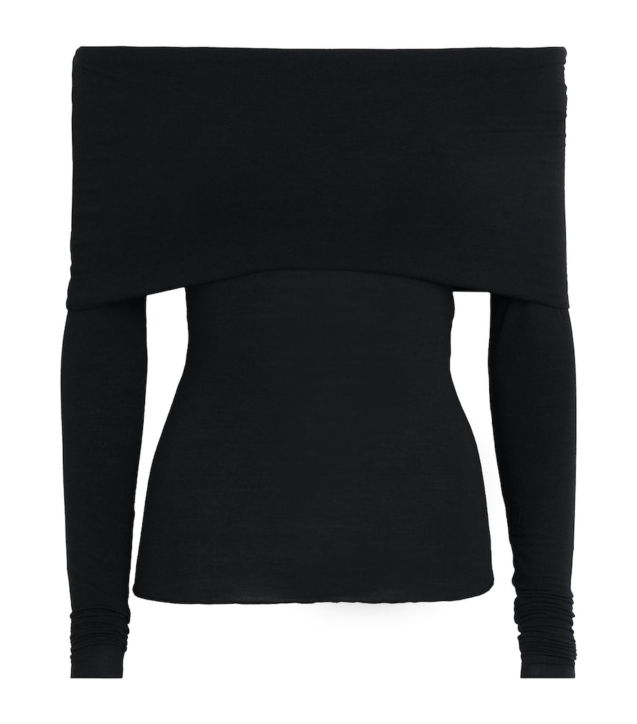 Sheer Modal Off-The-Shoulder Top
