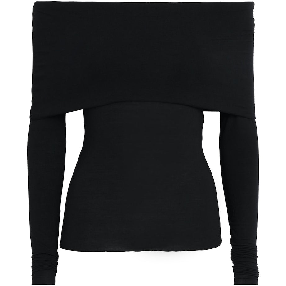 Sheer Modal Off-The-Shoulder Top