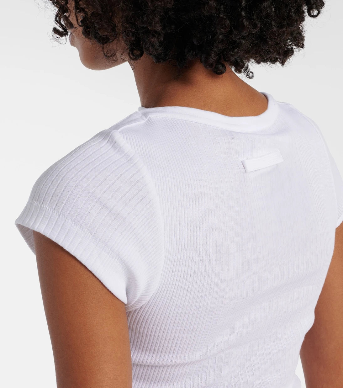 Jean Paul Gaultier - Logo cotton jersey crop top