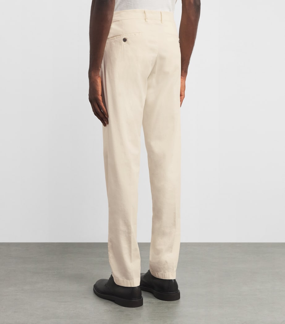 Paul & Shark Cotton-Silk-Blend Straight Chinos