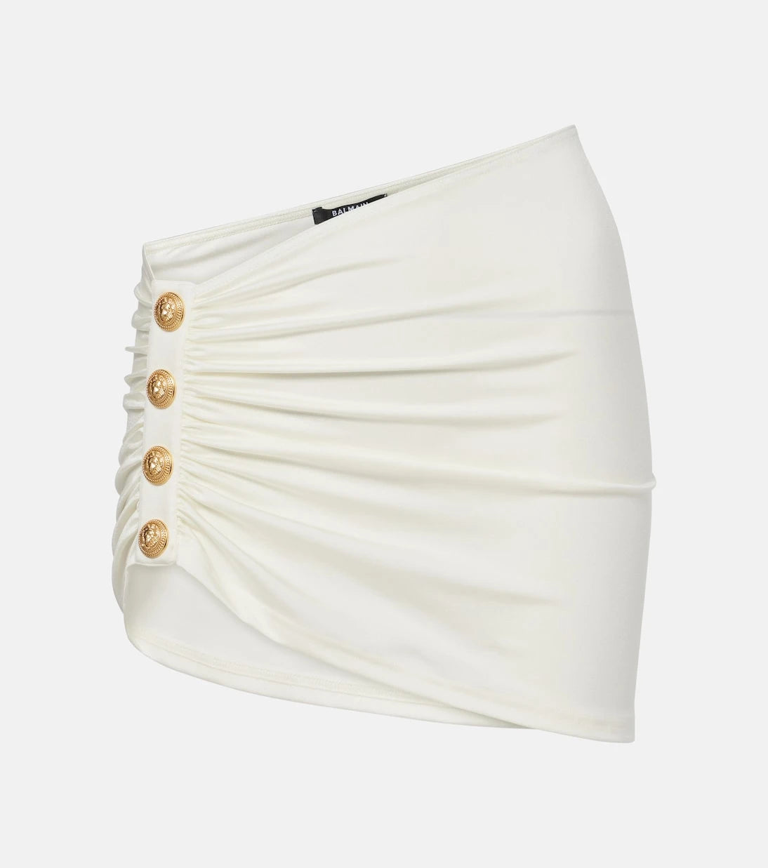 Balmain - Draped asymmetric beach cover-up
