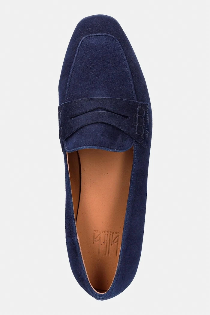 Billi Bi kadın süet mokasen Blue suede