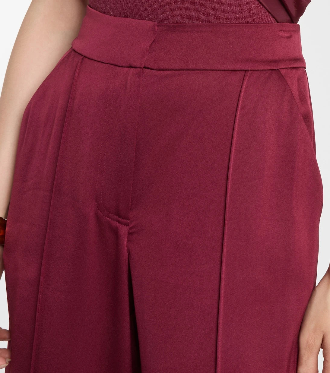 Simkhai - Kyra high-rise satin wide-leg pants