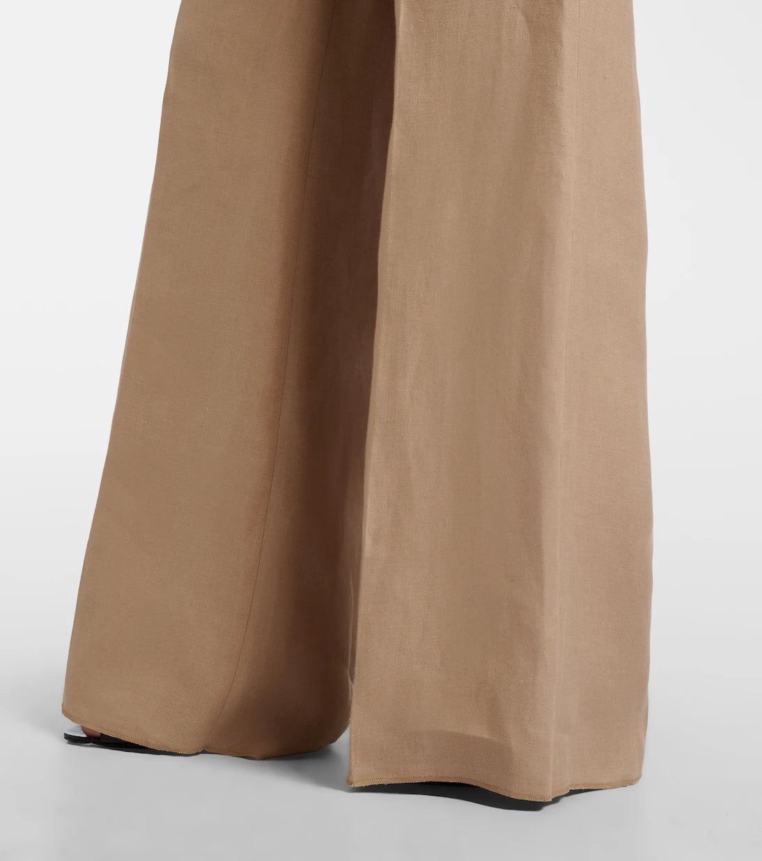 Max Mara - Big pleated linen wide-leg pants