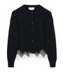 Black Wool-Cashmere Cobweb Cardigan