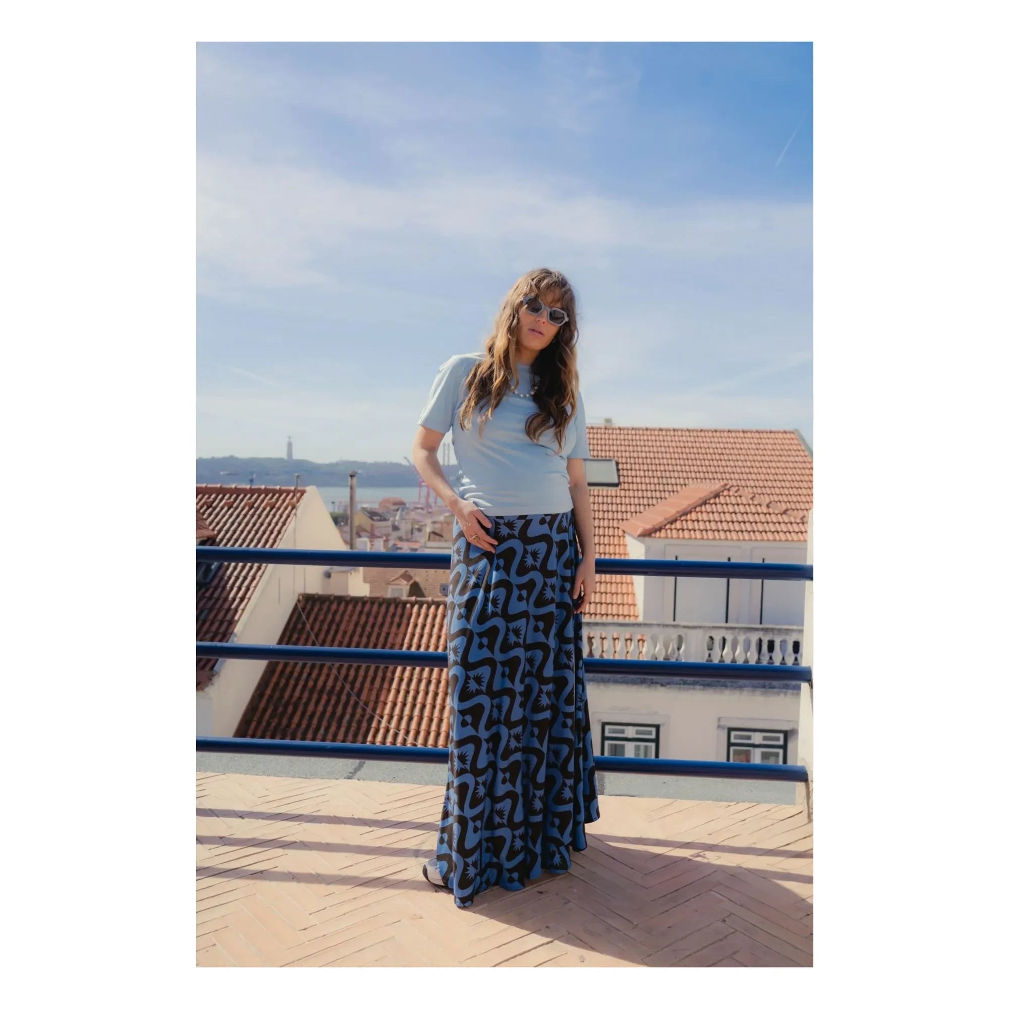 Paloma Collection - Carlota Full Moon Pregnancy Skirt | Azure blue