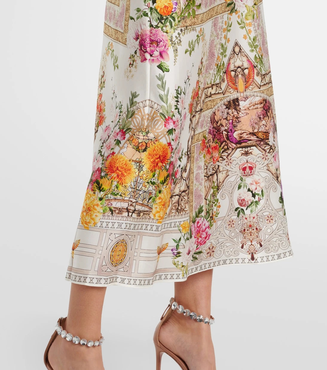 Camilla - Chain-detail silk maxi dress