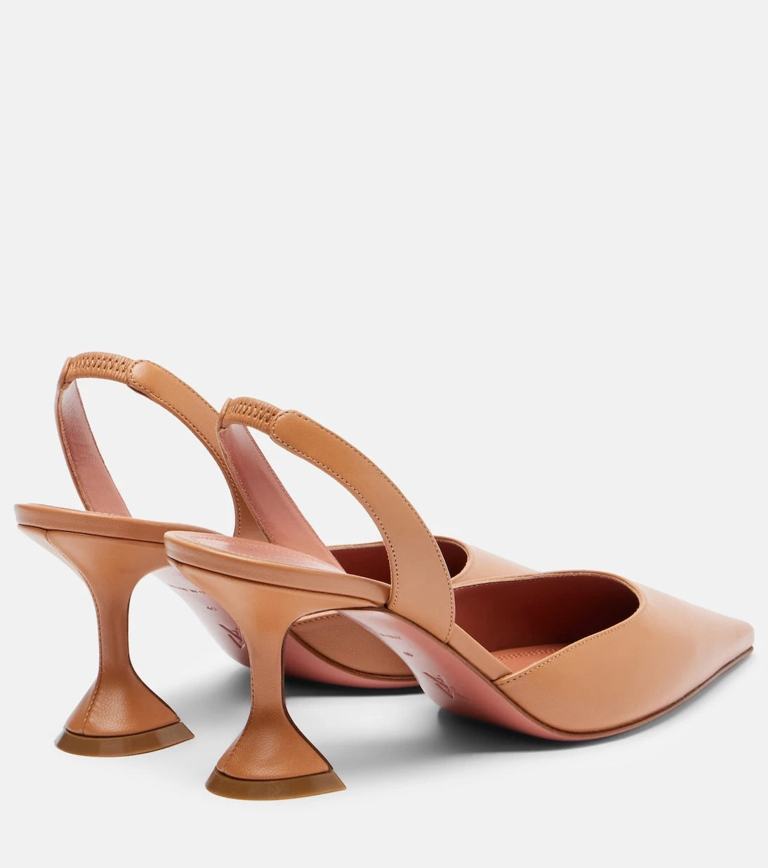 Amina Muaddi - Holli 70 leather slingback pumps