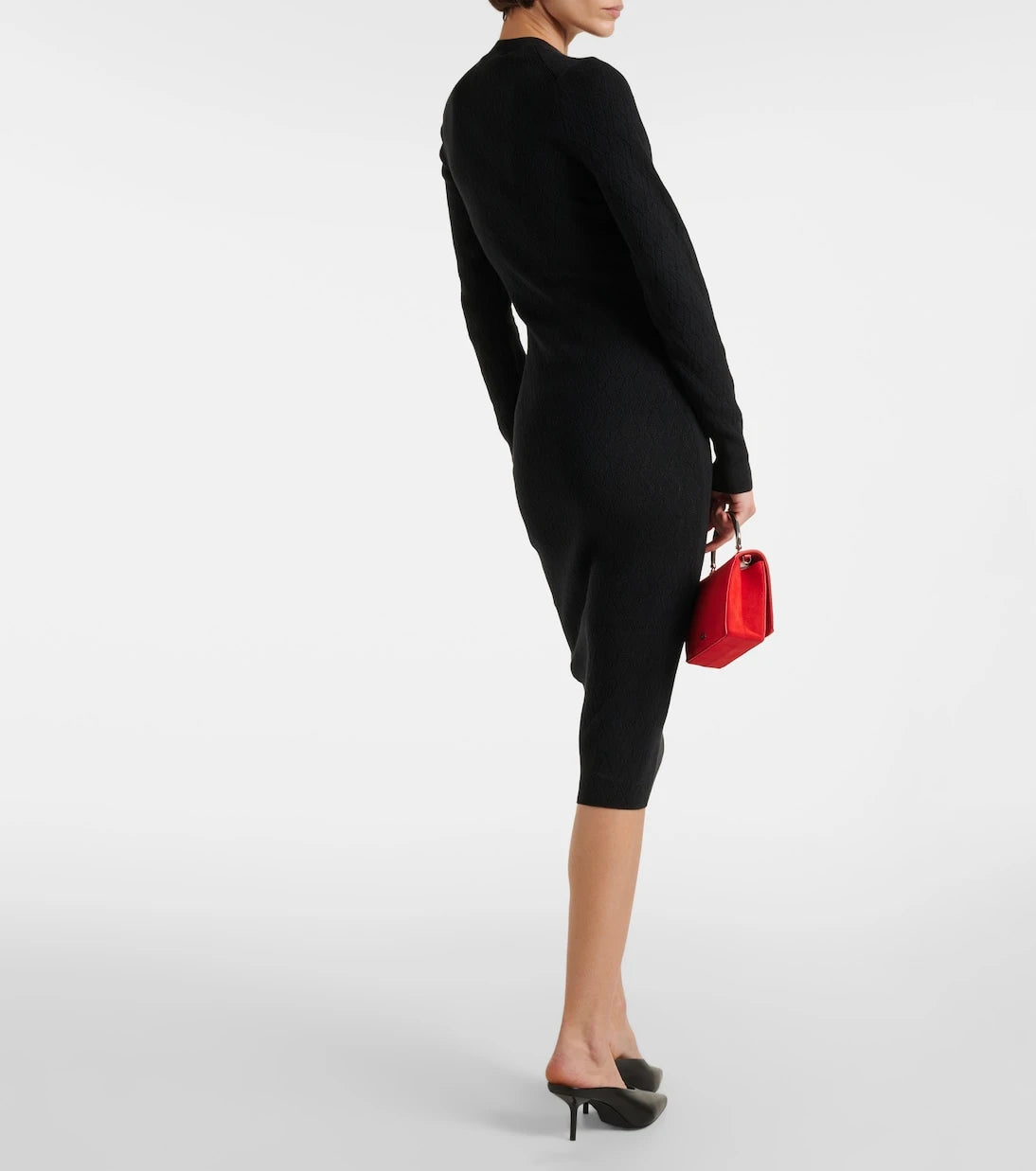 Ami Paris - Knitted cotton and wool midi dress