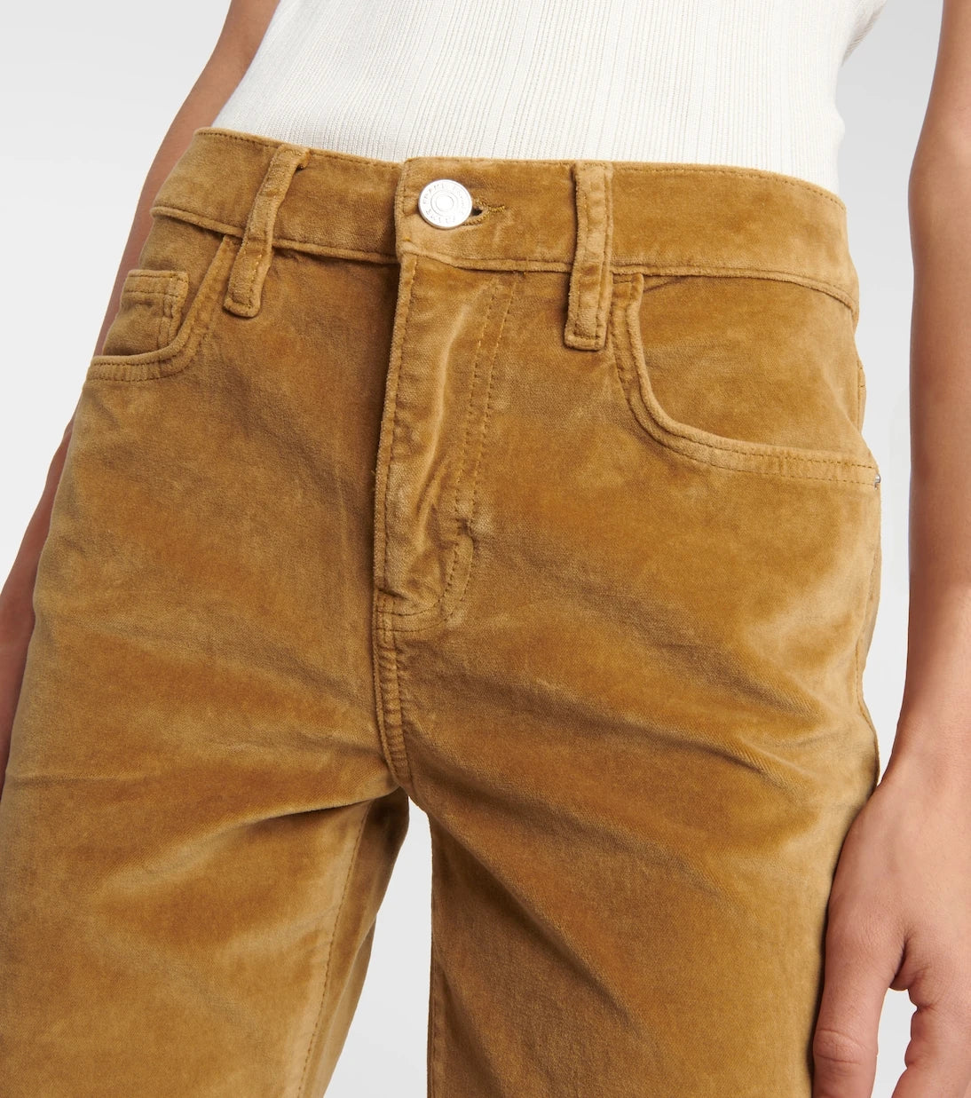 Frame - Le Crop Mini Boot Velveteen bootcut jeans