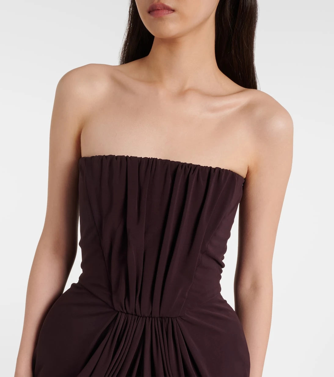 Stella McCartney - Strapless crêpe jersey gown