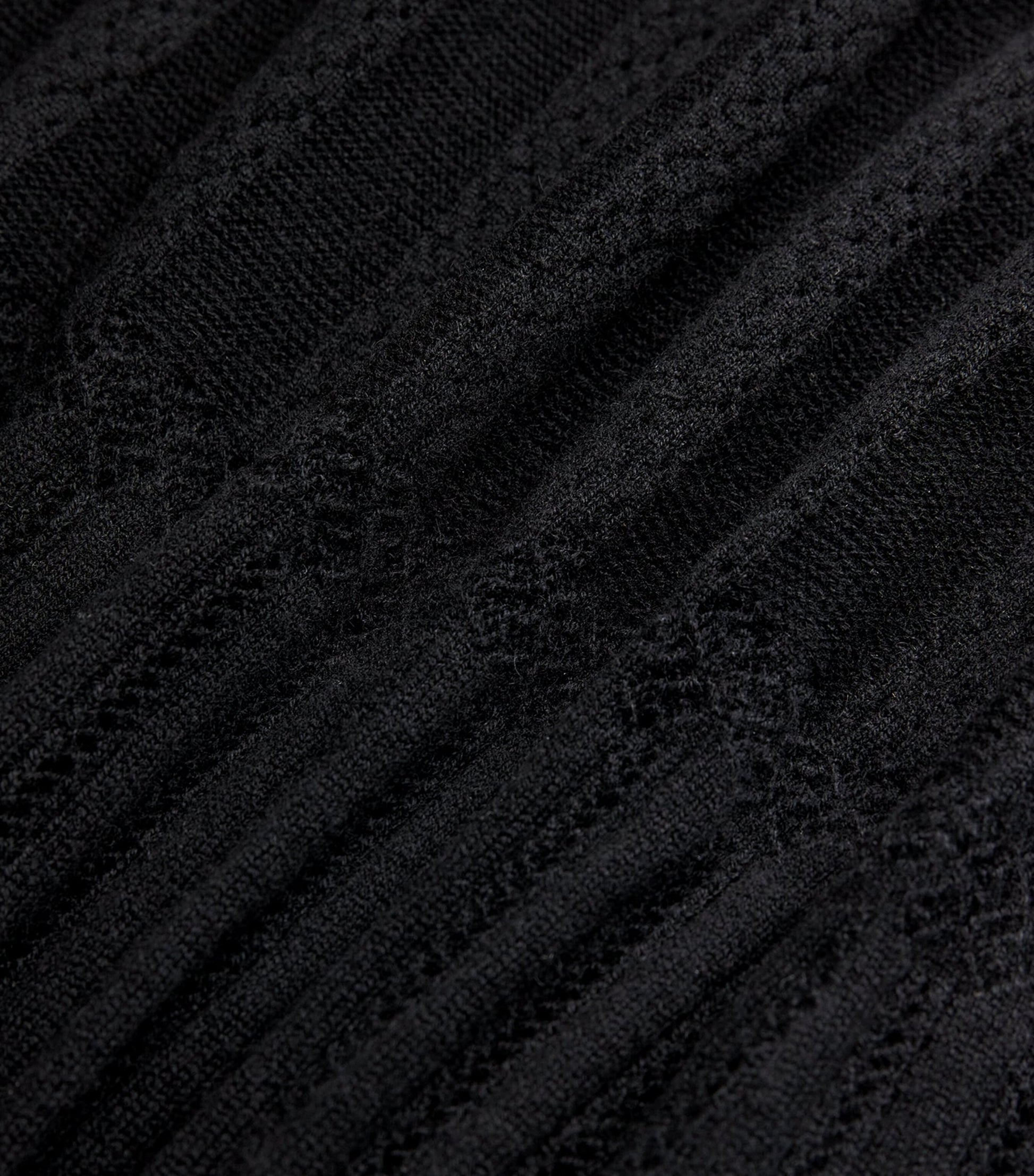 Eres Black Wool-Cashmere Rythmée Maxi Skirt