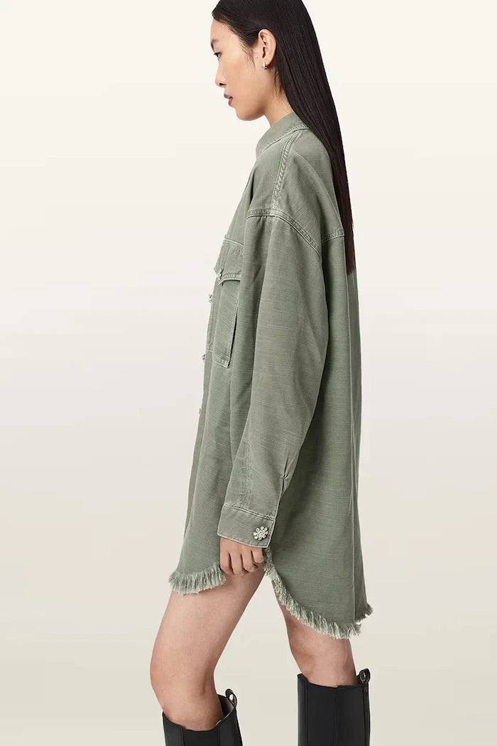 AllSaints рокля тип риза с лиосел HETTIE