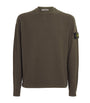 Stone Island Green Wool-Blend Ribbed Sweater