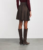 Brown Virgin Wool Mini Skirt