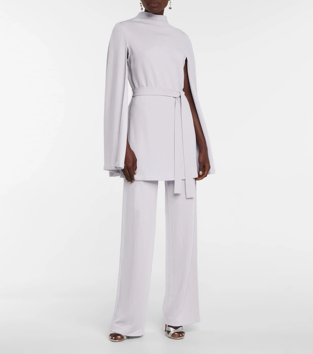 Safiyaa - Harper caped stretch-jersey top