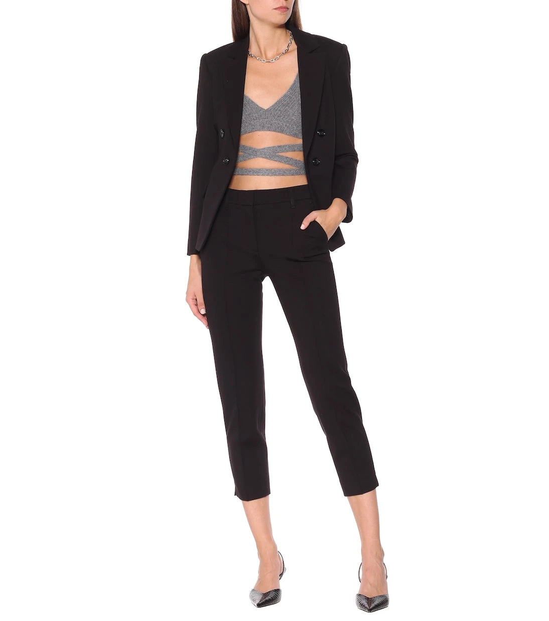 Dorothee Schumacher - Alpaca and wool-blend cropped top