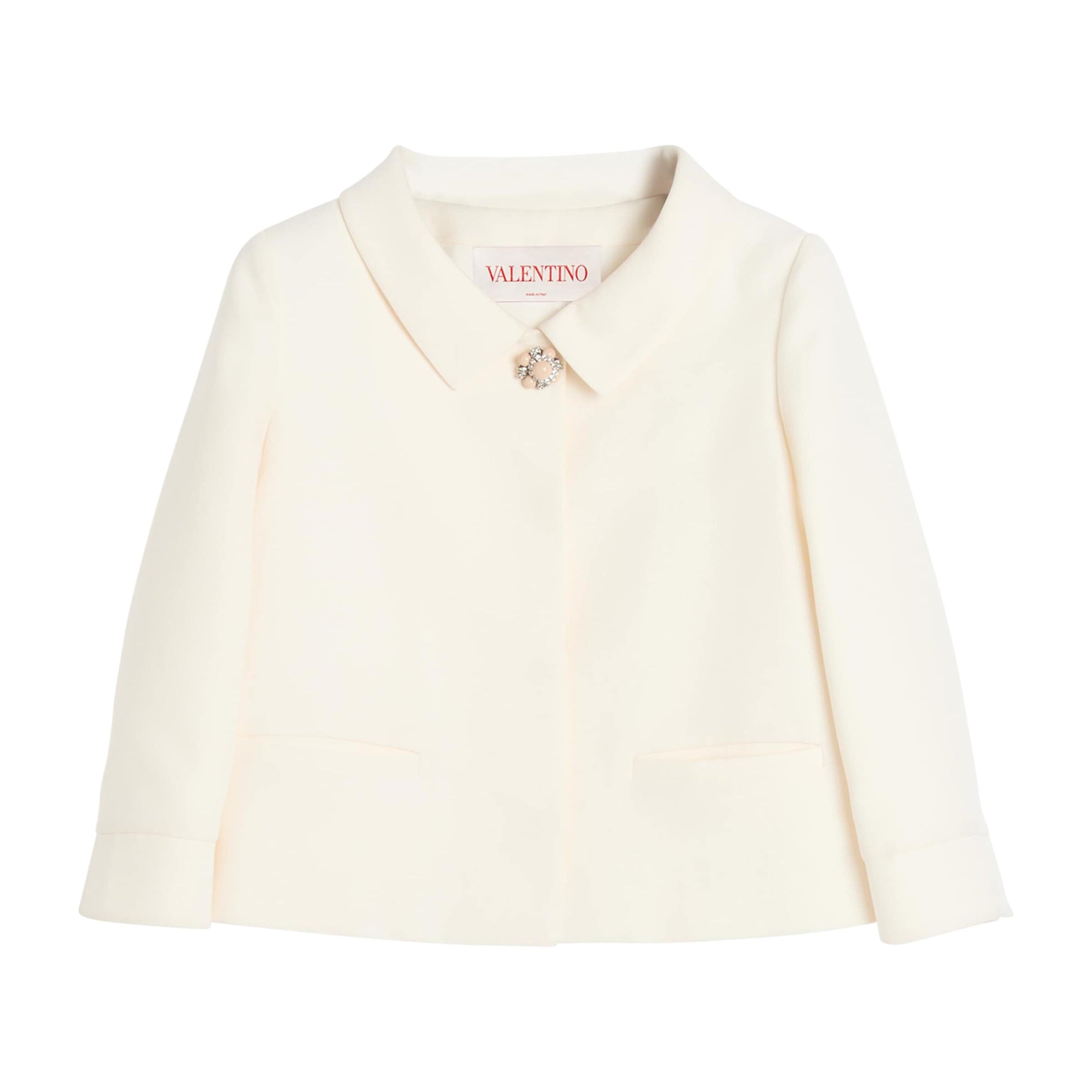 Valentino Ivory Wool-Silk Coat