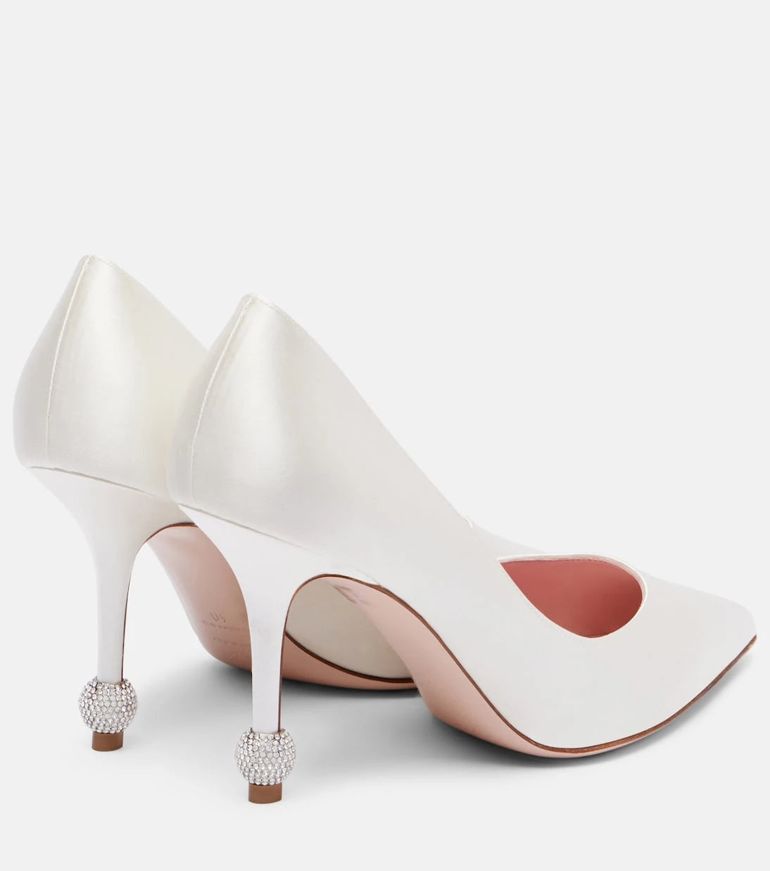 Roger Vivier - Jewel 85 embellished satin pumps