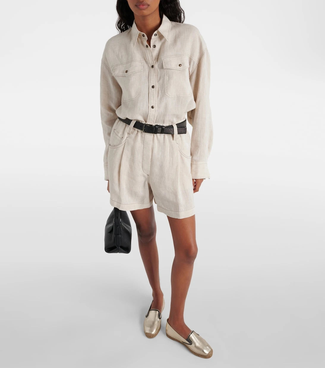 Brunello Cucinelli - قميص كتان فضفاض