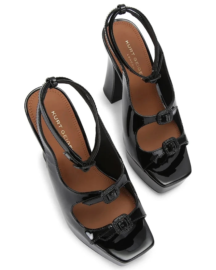 Kurt Geiger London Topuklu Deri Sandalet Buckle Platform Sdl