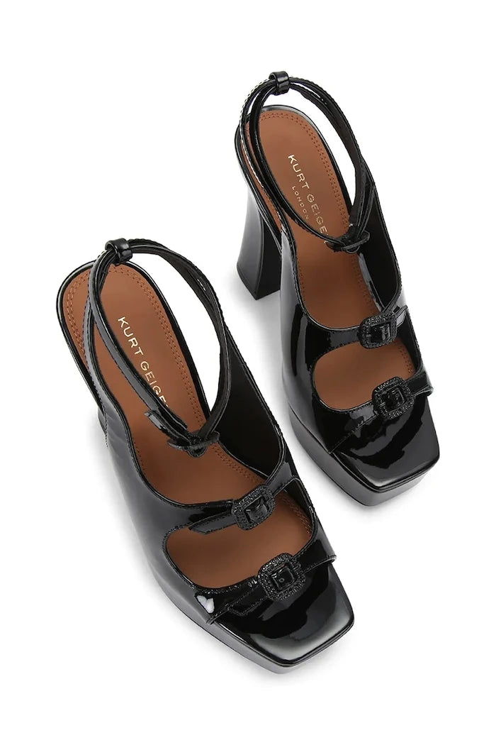 Kurt Geiger London Topuklu Deri Sandalet Buckle Platform Sdl