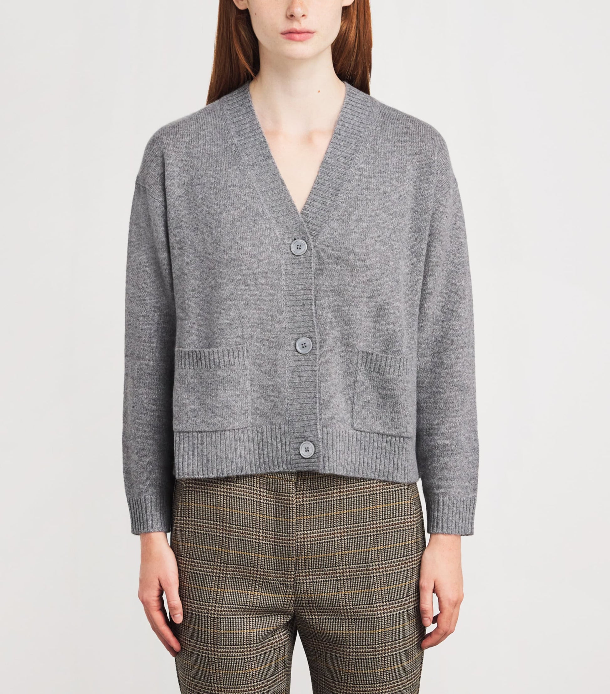 Grey Virgin Wool Cardigan