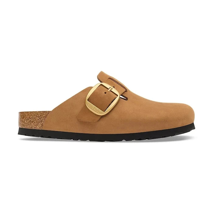 Birkenstock Boston Big Buckle Nubuck Leather kadın nubuk sabot terlik