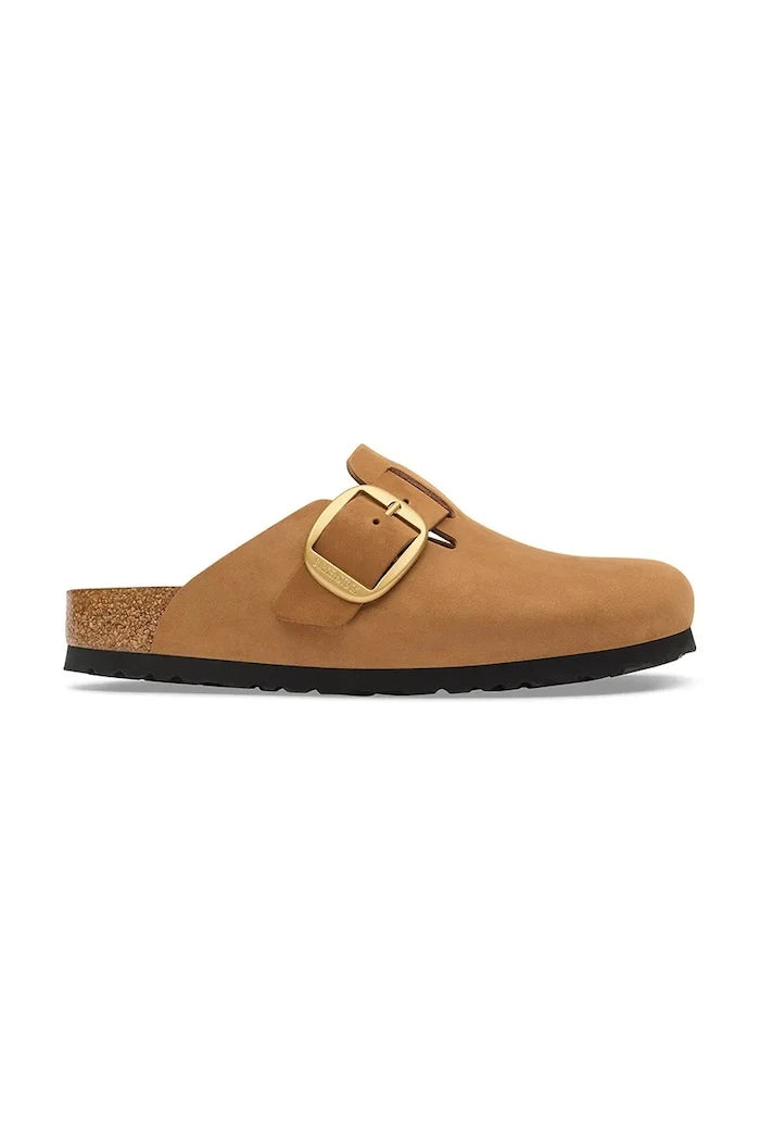 Birkenstock Boston Big Buckle Nubuck Leather kadın nubuk sabot terlik