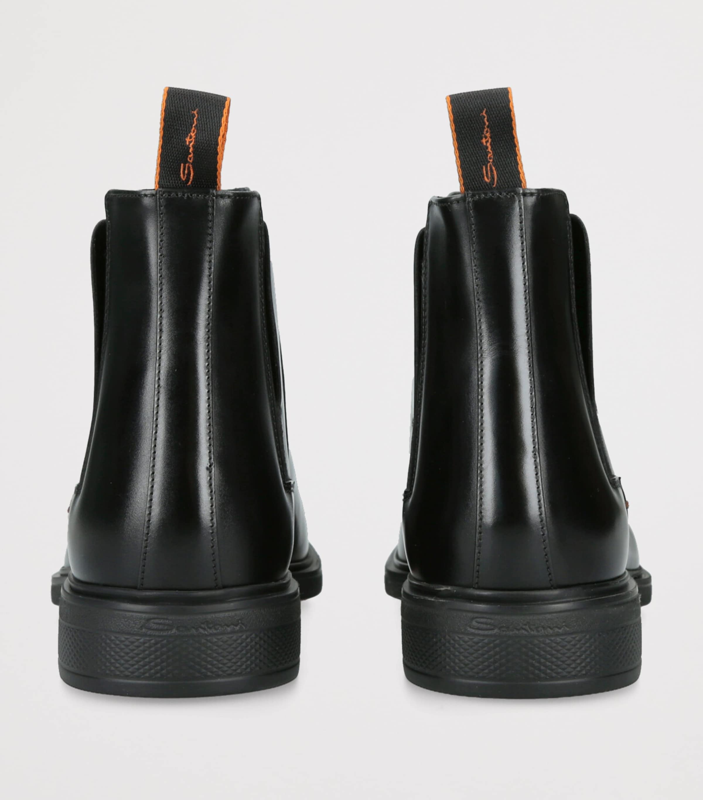 Santoni Leather Easy-On Chelsea Boots