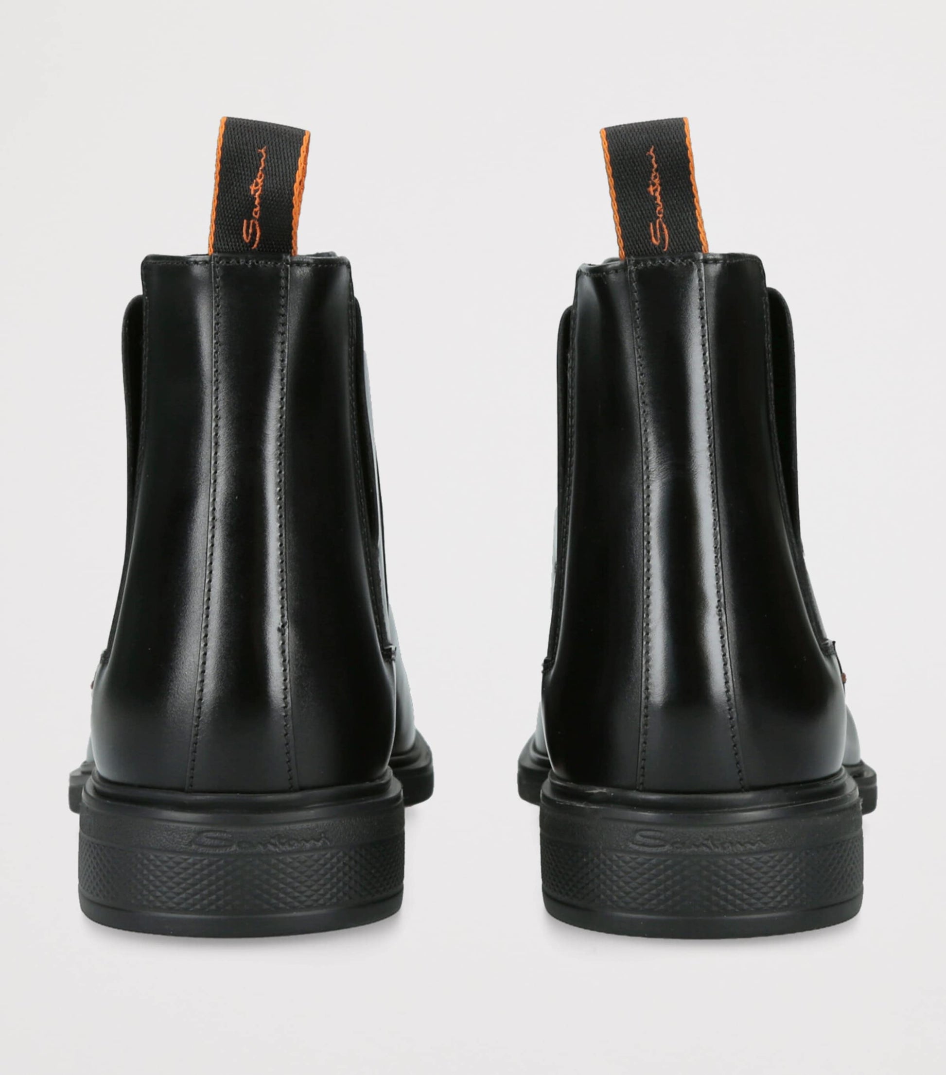 Santoni Leather Easy-On Chelsea Boots