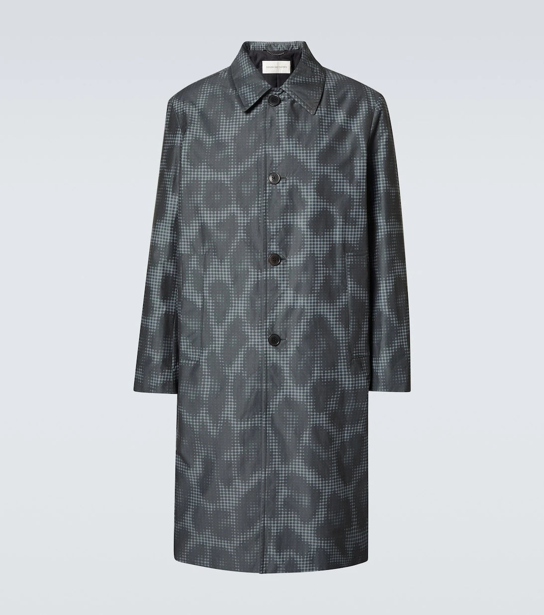 Dries Van Noten - Leopard-print checked car coat